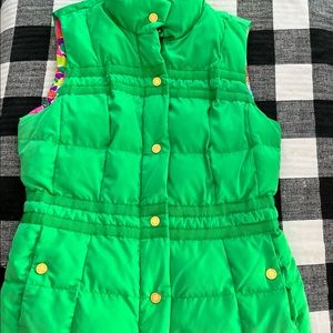 Vibrant Green Lilly Pulitzer Puffer vest
